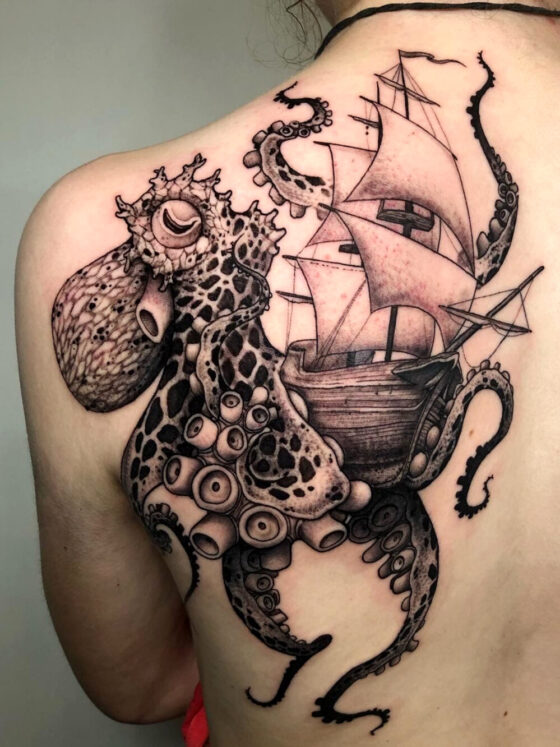 Alino The Tentacle, tattoo, @alinothetentacle