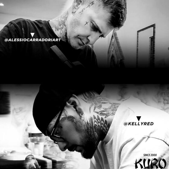 Alessio Carradori & Kelly Red, tattoo artist, @alessiocarradoriart ; @kellyred