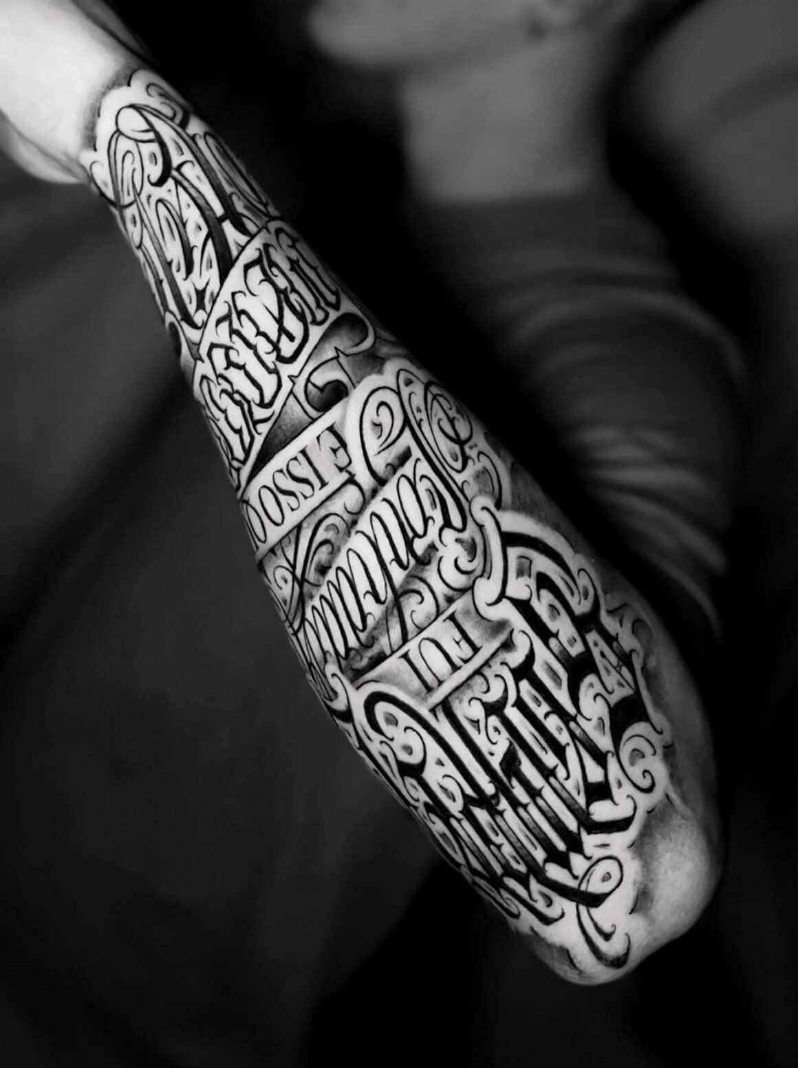 Tattoo by Mone, @mone.tattoo.letters